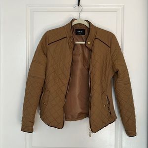 (L) Active USA Tan Puffer Jacket